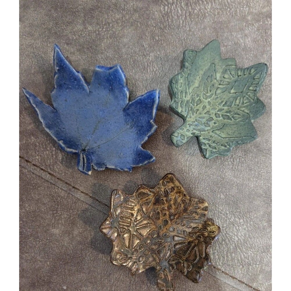 Set Of 3 Handmade Trinket Dishes From Local Artist